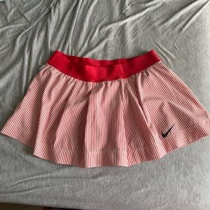 Red & White Stripe Nike Tennis Skirt/ Skort